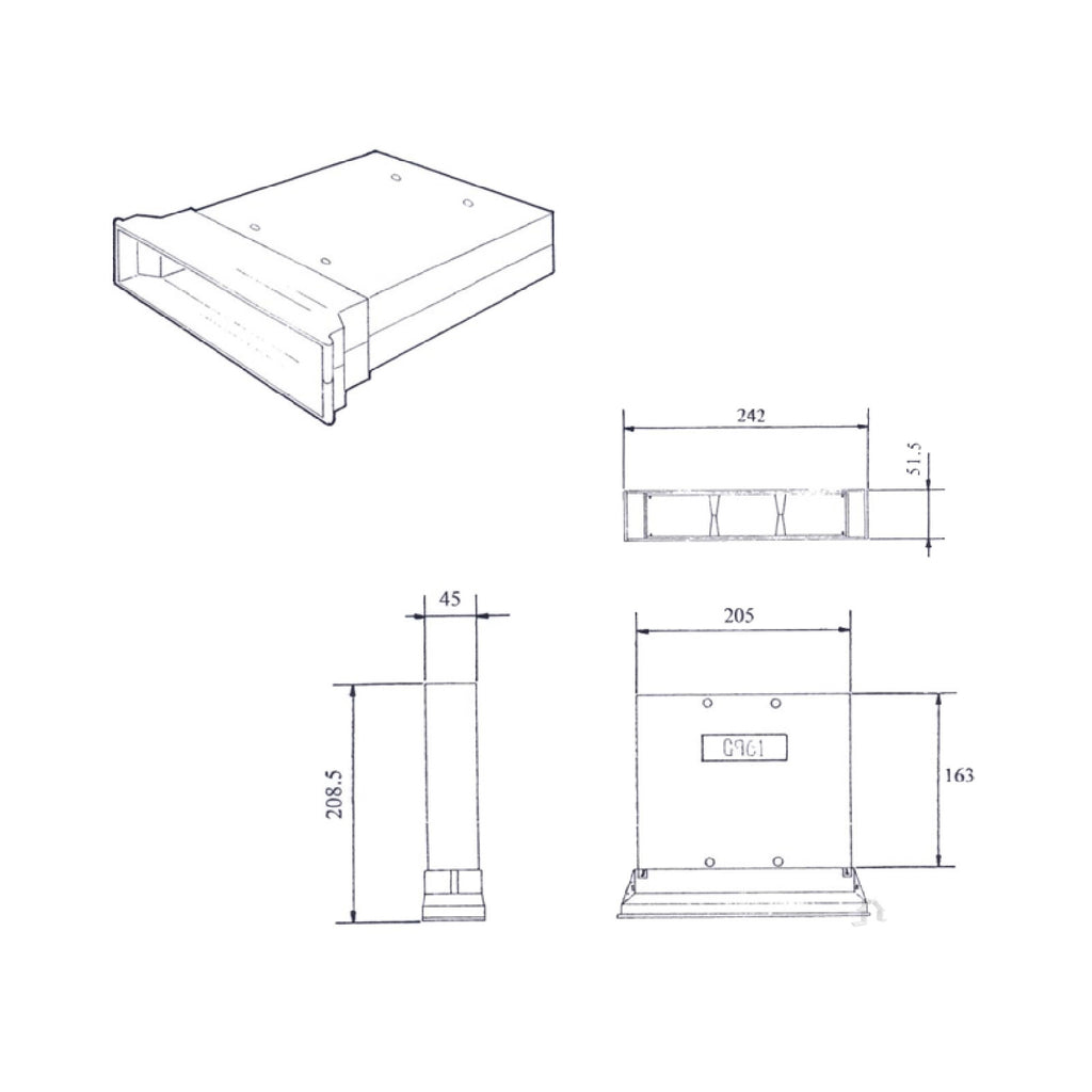 Extension Sleeve for Underfloor Adjustable Telescopic Vents G961