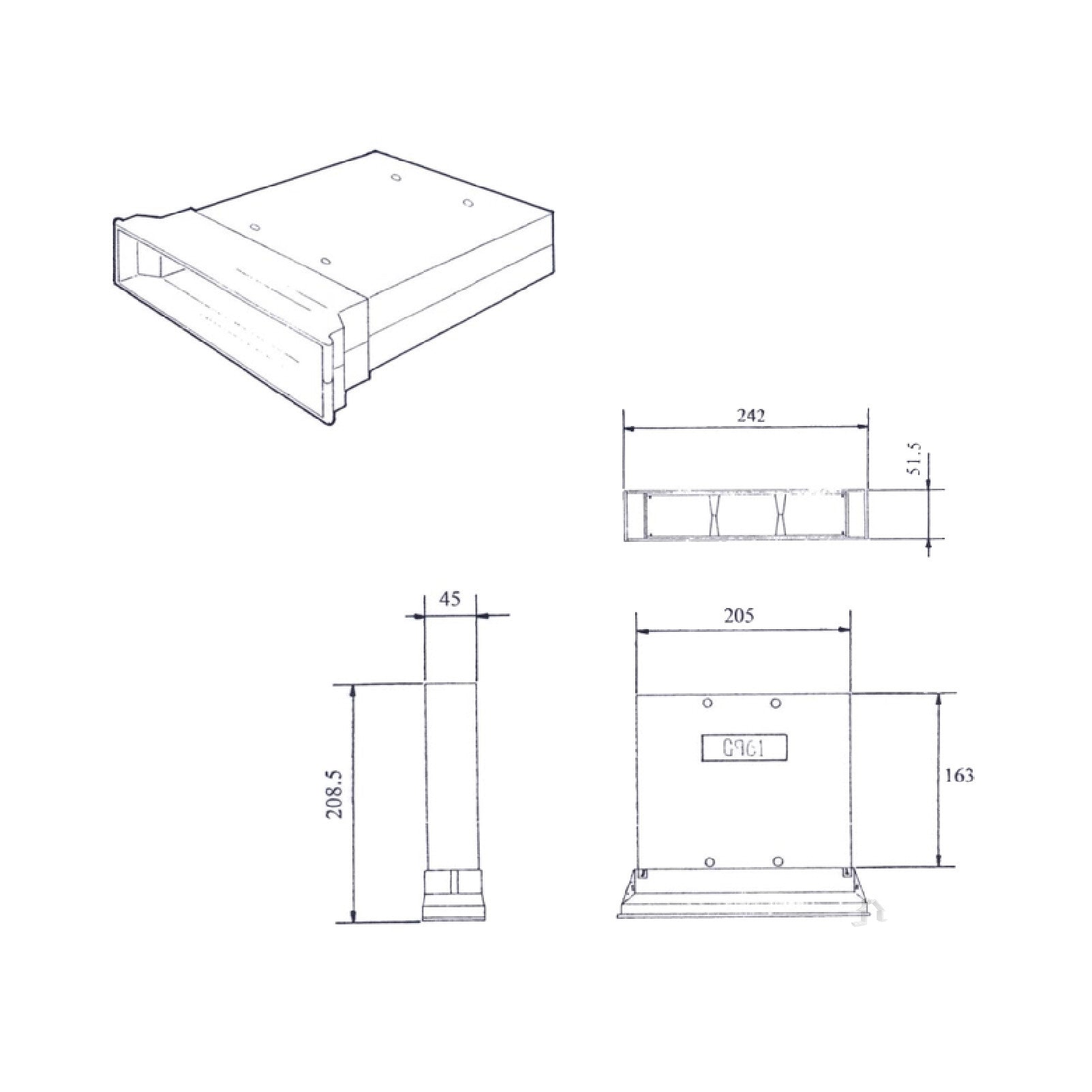 Extension Sleeve for Underfloor Adjustable Telescopic Vents G961