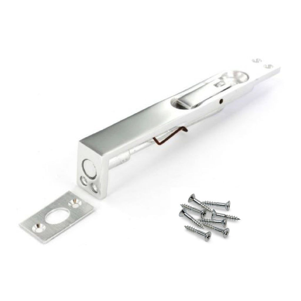 Flush Bolt Door Lock, Aluminium, 150mm Lever Slide Locking Action