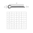 Imperial Split Cotter Pins for Securing Clevis Pins