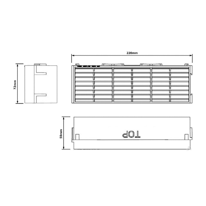 Manthorpe Grey Interlocking Air Brick Vents