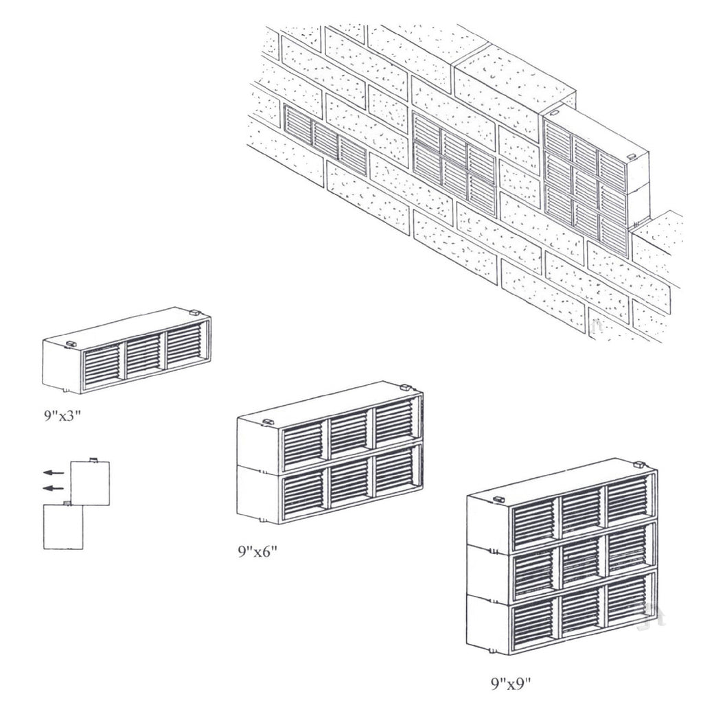 Manthorpe Buff Interlocking Air Brick Vents