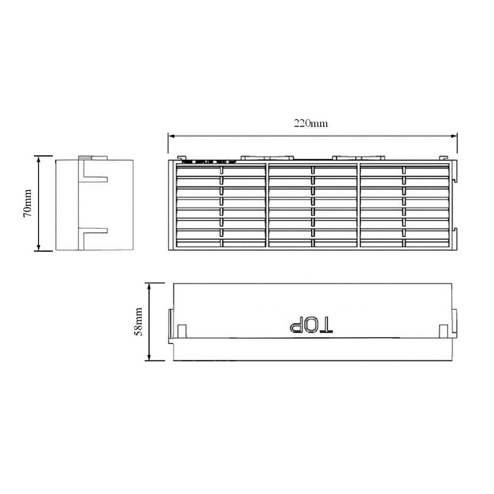 Buff Combination Air Brick Vents 9" x 3" for Air Flow Ventilation