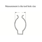 5 x Large Narrow Base Tool Spring Terry Clips