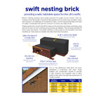 Swift Nesting Brick Box / Buff Breeding Bird House